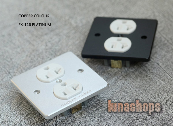 Copper Colour CC EX126-PLATINUM phosphor bronze+Platinum Plated Power Socket 20A