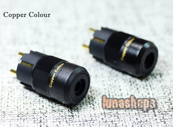 Copper Colour CC US EU Standard -126 Degree Freeze Power Plug Male+Female kits