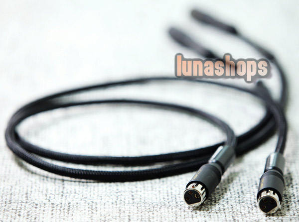 1m Copper Colour CC Whisper SE XLR Audio Cable 1.6 Square Alloy+1.6mm pure silverd