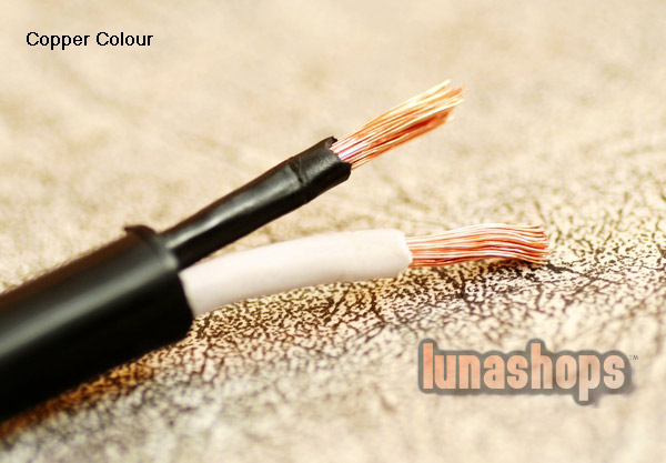 1m Copper Colour CC Water 5 Square 99.999% OFC home speaker DIY Cable