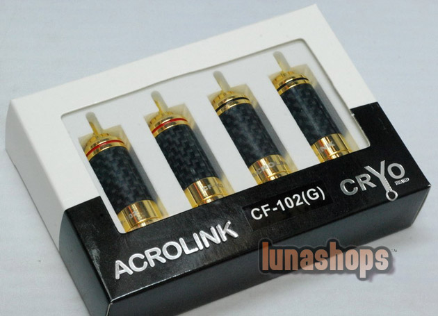 1pcs ACROLINK CF-102 Top rated Carbon Gold Plated Updated RCA adapter