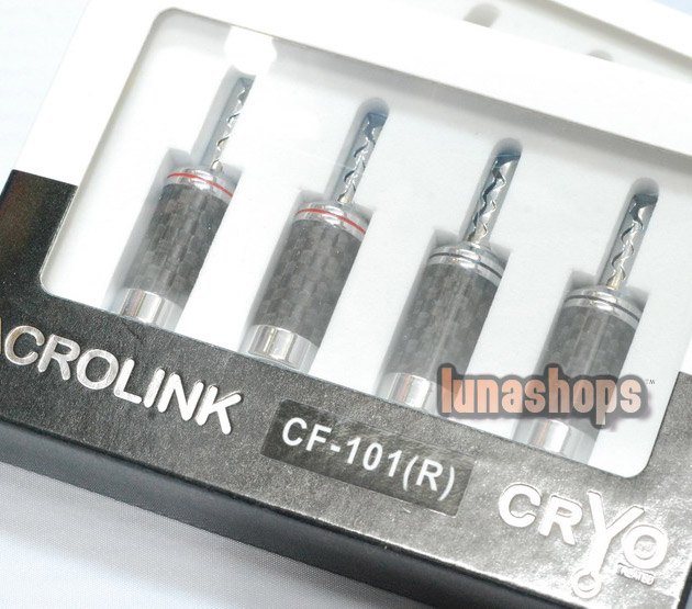 1pcs ACROLINK Acrolink CF-101R Top rated Carbon rhodium Plated Updated Banana Straight adapter