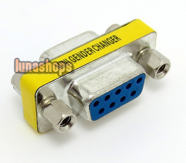 Serial Converter Adapter DB9 9 Pin RS-232 Female To Female