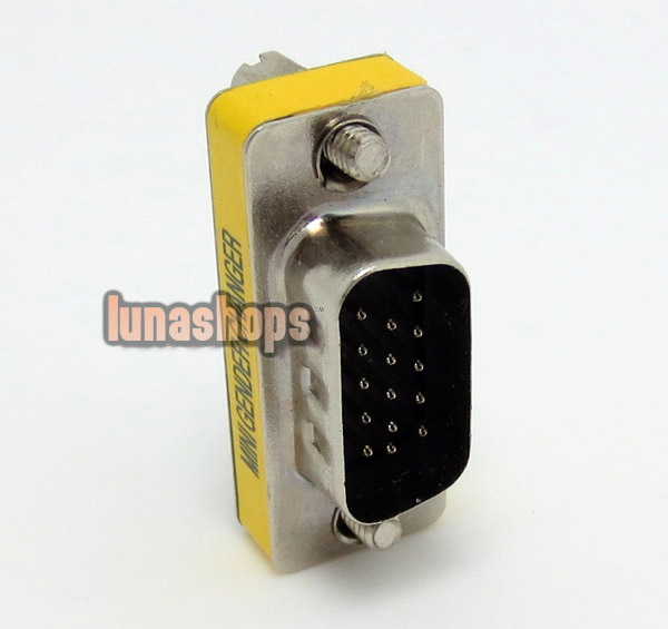 D-sub VGA 15pin Male to Female Port Adapter Converter Gender