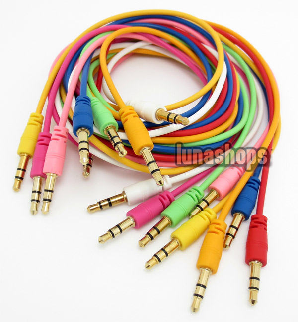 8 Color for choosing 3.5mm male to Male Audio Cable 100cm long High quality JD1