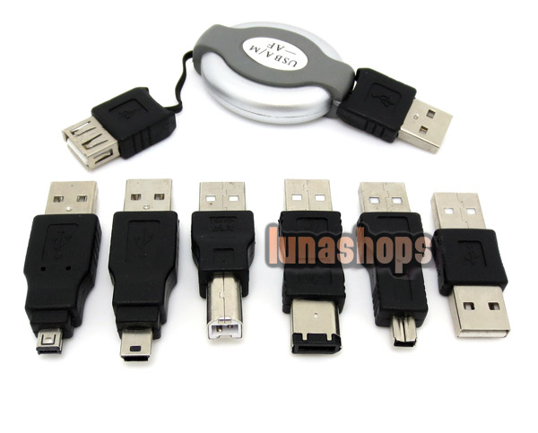 Travel Kit Cable USB To IEEE 1394 Firewire 4 6 micro usb Male Female Adapter