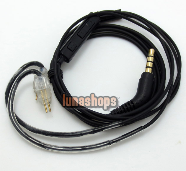 1.2m Handmade Cable + Remote For   Westone W4r UE18 UE18PRO UM3XRC ES5 ES3 earphone Headphone Iphone/Samsung