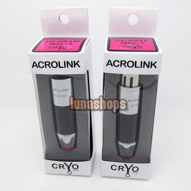 ACROLINK CF-601M CF-601F Carbon Rhodium Plated Microphone Male Female Plug Adapter