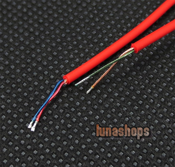 OFC Red Hifi Semi finished updated Cable For Handmade custom earphone headset