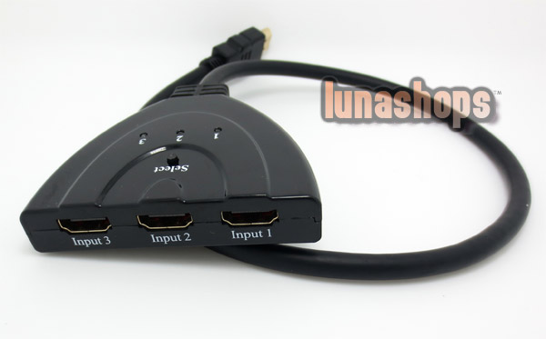 HDMI Switch Switcher Splitter 3 Port Hub Select Triangle 1080P for PS4 HDTV Xbox one