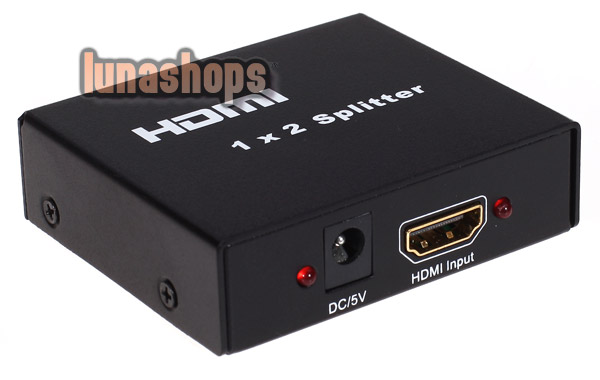 1X2 HDMI Splitter 1.4 3D for PS3 xBox BlueRay DVD 3D-TV HDTV 1 source split up to 2 TVs