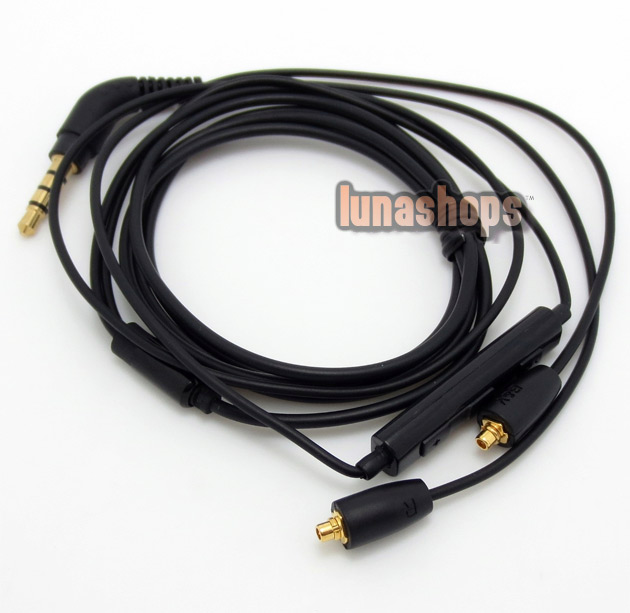 1.2m Handmade Cable + Remote For Shure se535 se846 ue900 earphone headset Iphone/Samsung