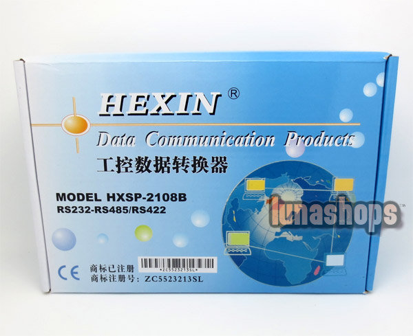 Hexin 2108B External-powered RS-232 to RS-485/422 Converter Surging protetion