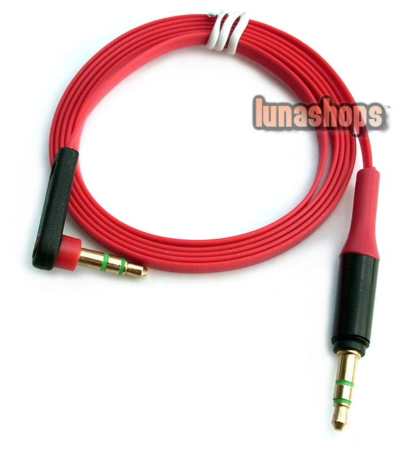 100cm Universal 90 Degree 3.5mm Male to Male Upgrade Audio cable For Monster headphone