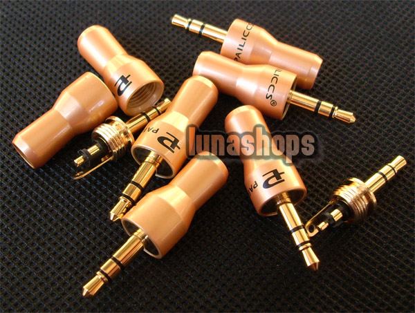 Golden Pailiccs pailic Plug Audio Cable Connector 3.5mm male soldering adapter