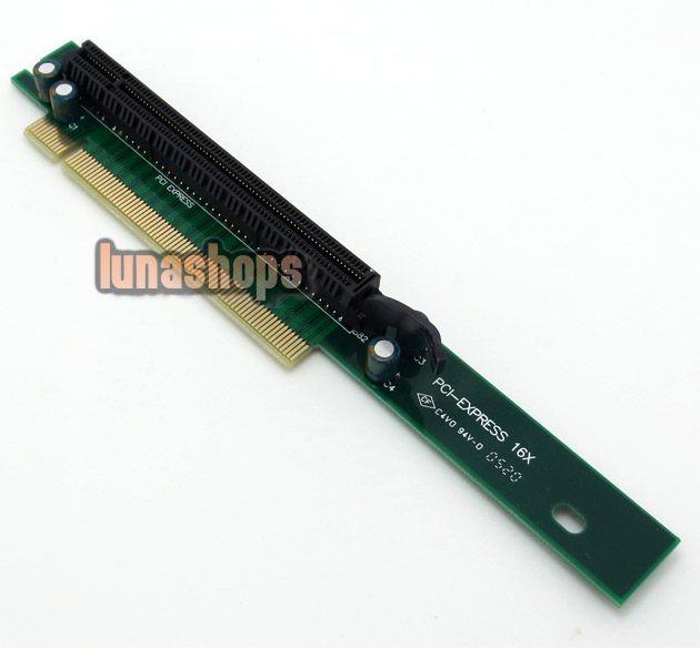 Special 90 degree PCI-E 16X Protector Extender Extension Riser Card Adapter for 1U 