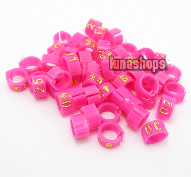 50PCS 8mm Poultry bird of peace dove pigeon Leg Rings Gold 