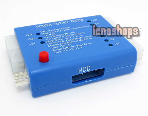 20/24 Pin ATX BTX ITX Power Supply Voltage Tester For PC Computer