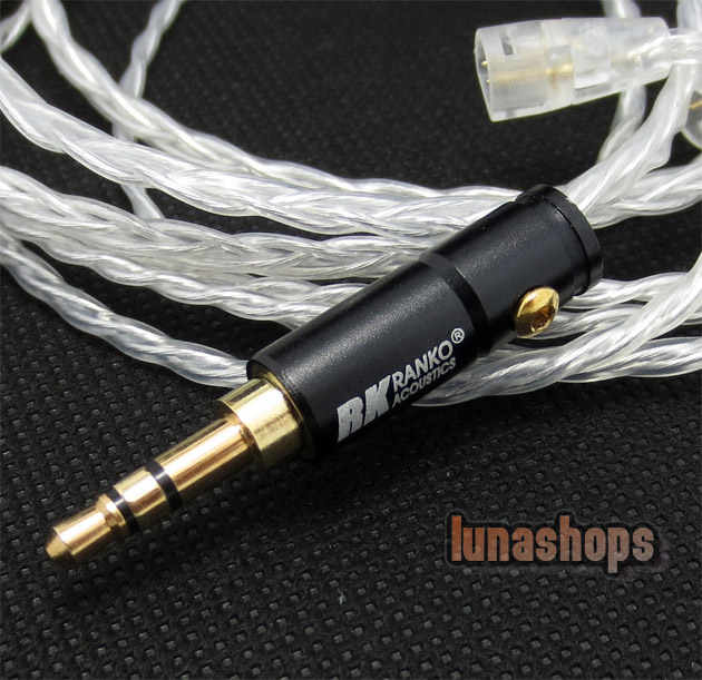 1.2m Silver Plated + OFC Hifi Cable For   Sennheiser IE8 IE80 earphone headset 