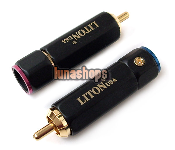 LITON RCA LT-028 Male Plug Golden Plated solder type Adapter For DIY 055