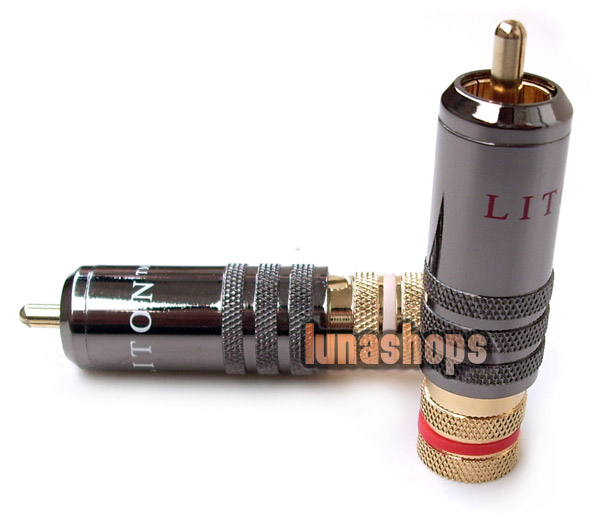 LITON RCA LT-0530 Male Plug Golden Plated solder type Adapter For DIY