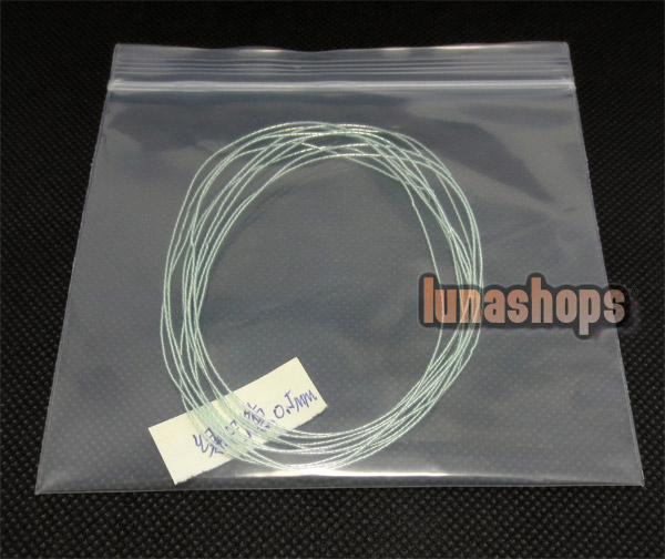 100cm Green Music Belt Silver Plated Hifi Earphone Audio Signal Cable 