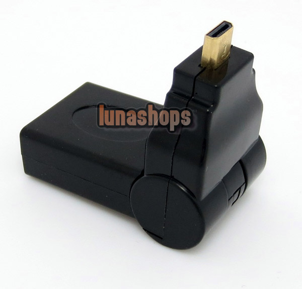 Micro HDMI Male To HDMI Female 180 Degree Rotating 90 Right Angle Adapter