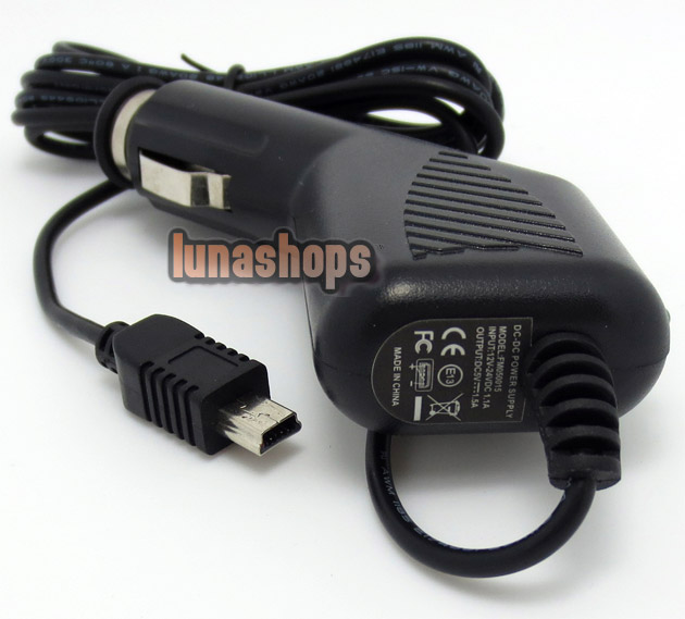 Power Car Charger Adapter For Huachuang e road navigation 5V1.5A Mini USB Port 