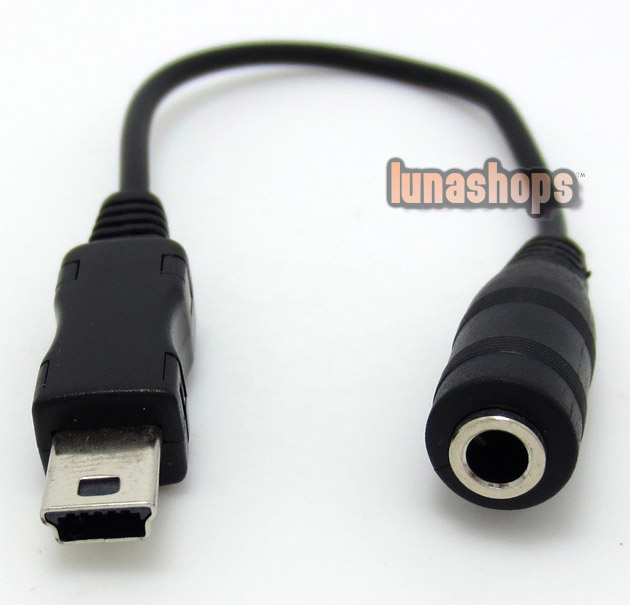 3.5mm Female to USB Mini 5 Pin Male Tranfer Cable Adapter For Moto