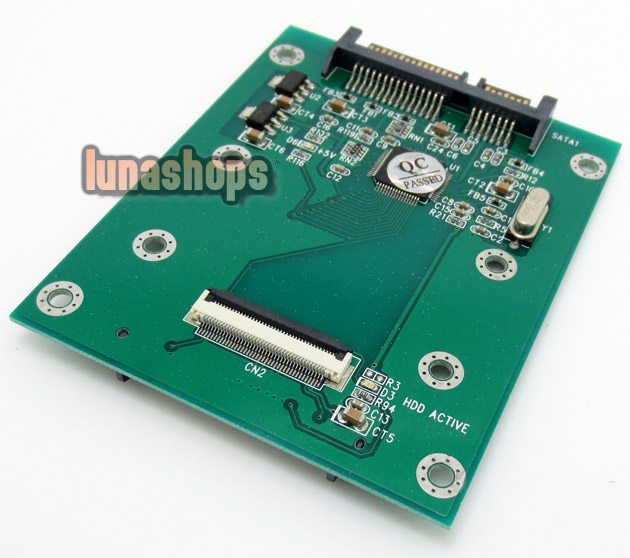 40pin 1.8" CE / ZIF SSD HDD Convert to 22pin SATA Adapter Card Converter + ribbon