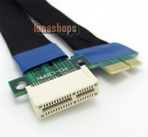 Shield Flex Ribbon Express PCI-E 1x Male to Female Riser card 1U 2U Extender Cable