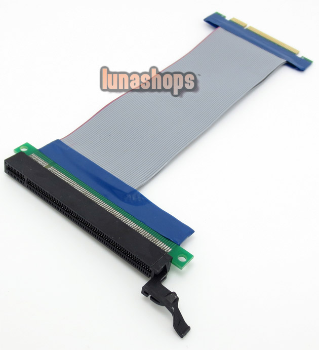 PCI-E 4x to 16x Riser Male To female Ribbon Extender Cable Adapter 