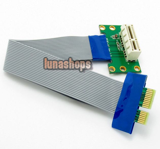 15cm Flex Ribbon Express PCI-E 1x Male to Female 90 Degree Riser card Extender Cable
