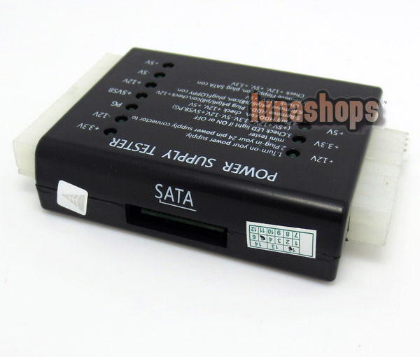 20 24 Pin PC ATX BTX SATA HDD Power Supply Tester Tool