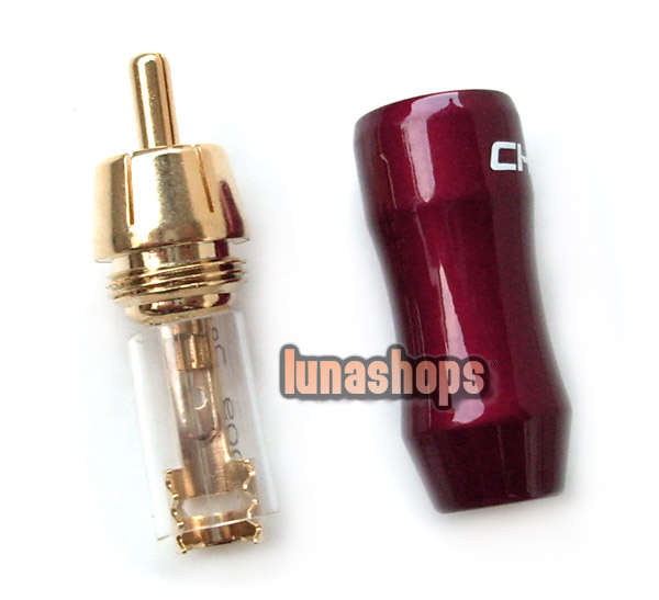 1PCS 24K Gold-Plated RCA Male Choseal Plugs Adapter VF-454d