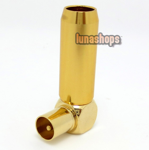 24k Gold RF TV Male Video Adapter Connector For DIY TV Set Cable cunstom