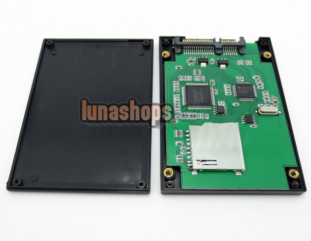 SD/SDHC/TF/MMC Flash Memory card to SATA Adapter as 2.5" SATA SSD + Box