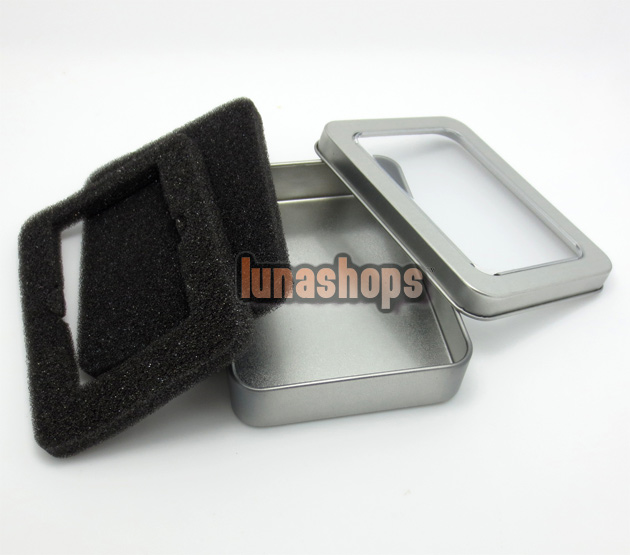 9cm*12cm*2.5cm Pocket Bag Hard Case Storage for Silver earphone cable