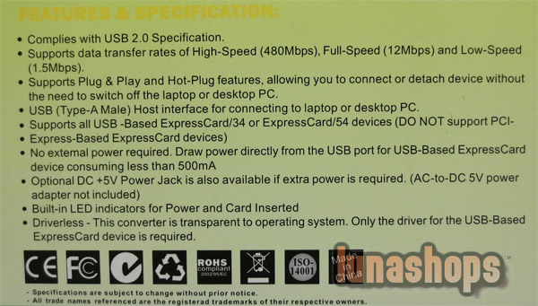 New USB 2.0 to PC ExpressCard Express Card 34 Adapter Converter Cable for Laptop