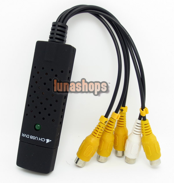 Easycap 4 Channel 4CH USB 2.0 DVR Video Audio Capture Adapter Card PC Laptop
