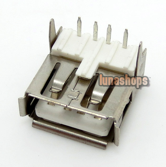 1pcs USB 2.0 Female 90 degree Soldering Adapter Plug For Diy Custom Handmade LGZ-A11