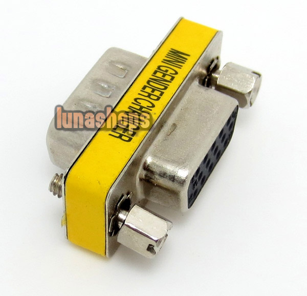 D-sub VGA 15pin Male to Female Port Adapter Converter Gender