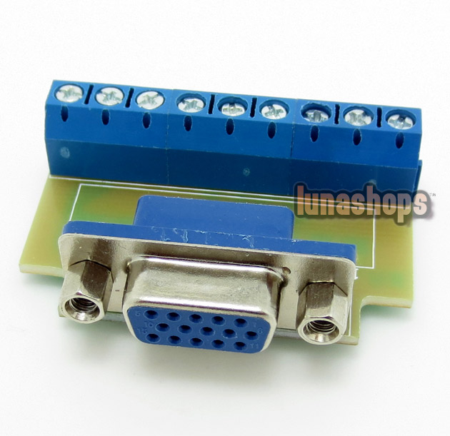 Solderless Welding Free 9 pins VGA Female Module With ID-Bit plug DIY Adapter