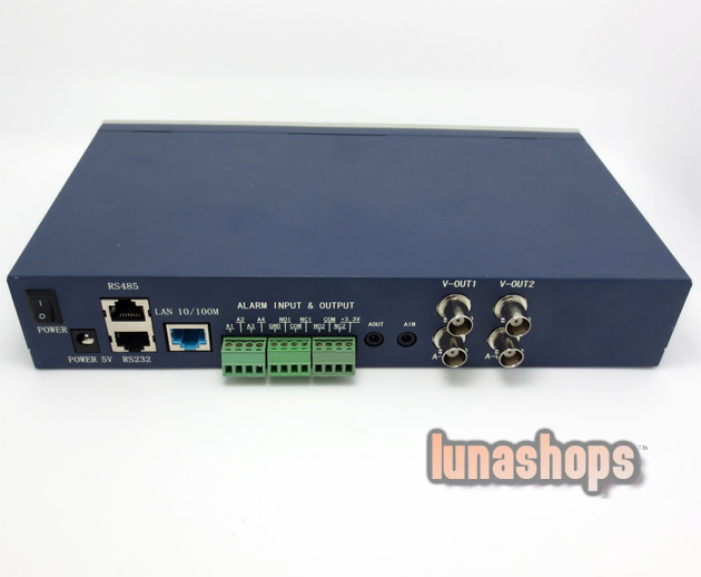 Video Decoder BNC RS232 RS485 Rj45 Alarm For CCTV surveillance Box 