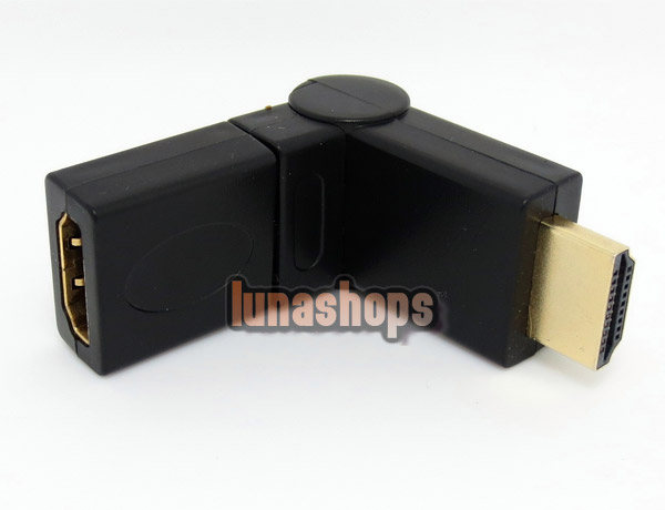 HDMI Female to Male F/M 180° Rotation Swivel 90° Folding Adapter Converter