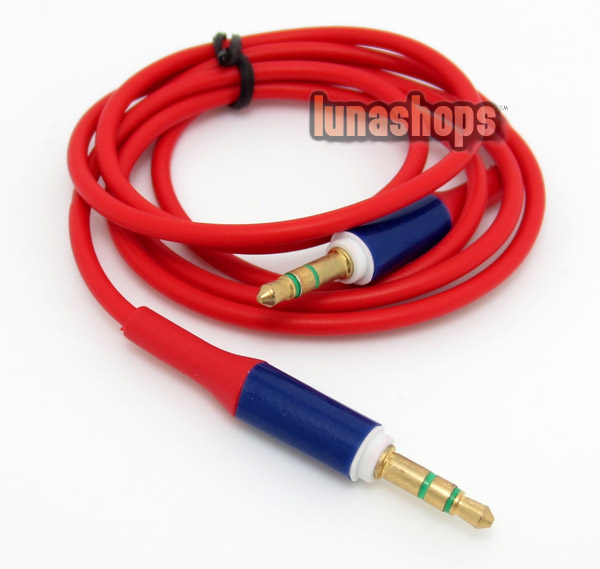 3 Color for choosing 3.5mm male to Male Audio Cable 100cm Car AUX AMP JD17