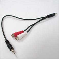 Male 3.5mm Plug to 2 RCA Female 3.5mm male Jack Converter Adapter Cable