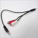 Male 3.5mm Plug to 2 RCA Female 3.5mm male Jack Converter Adapter Cable