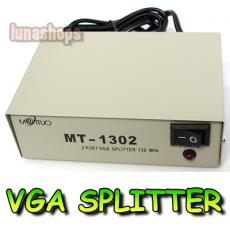 VGA SVGA LCD Monitor Display Switch 2 to 1 Splitter Box
