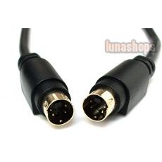 S-VIDEO 1.8M GOLD PLUG 4 PIN SVHS MALE TO MALE CABLE ADAPTER 
